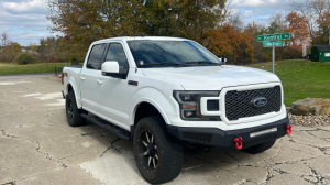 Ford F-150 Pod Light Brackets - Hood - Fishbone Offroad - Hood Pod Mount, Textured Black Powder Coat - Black - `15-`23